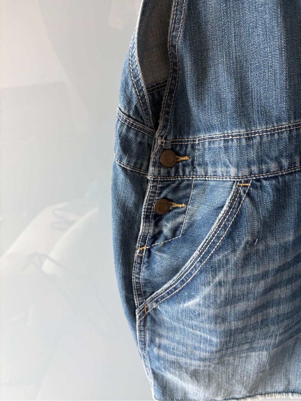 American Eagle Outfitters Light Blue Denim Overalls - Picture 5 of 5